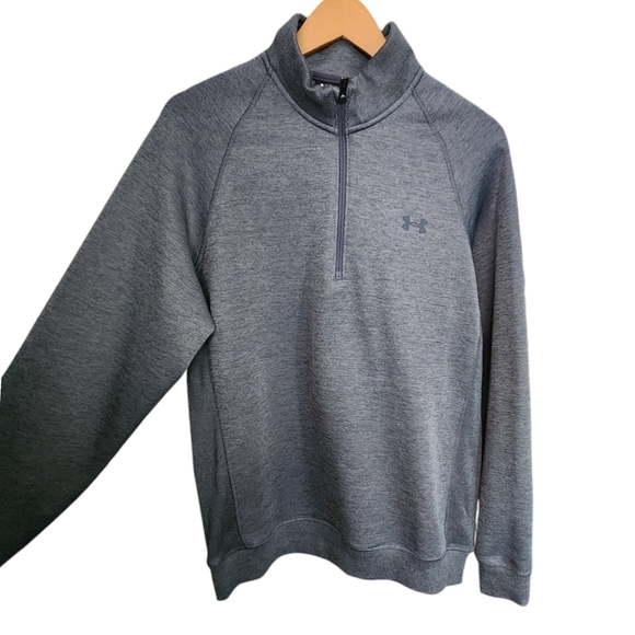 Under Armour Storm 1/4 Zip Sweater Mens Large Gray Fleece Cold Gear Sweatshirt - Picture 6 of 8
